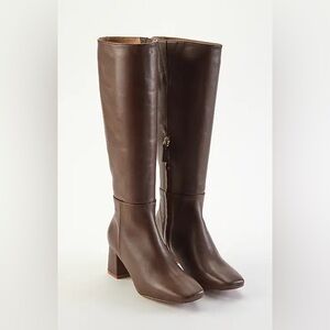J. Jill Evelyn Chocolate Leather Tall Heeled Boots